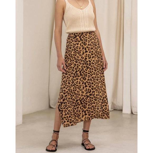 Kivari Skirts New Kivari Hazel Slip Midi Skirt In Cognac Poshmark